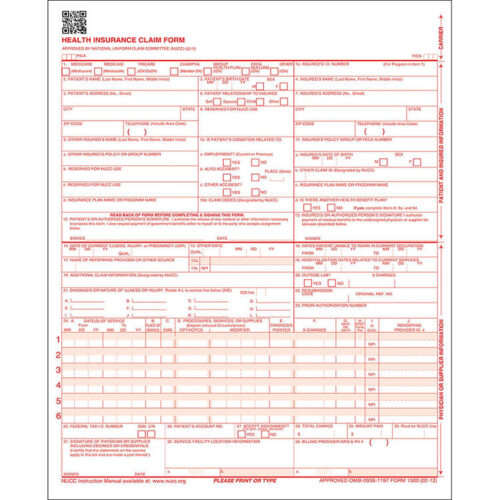 CMS-1500 Laser Sheets