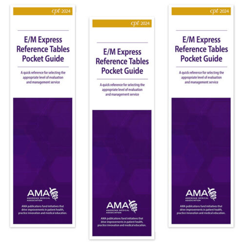 CPT 2024 E/M Express Reference Tables Pocket Guide