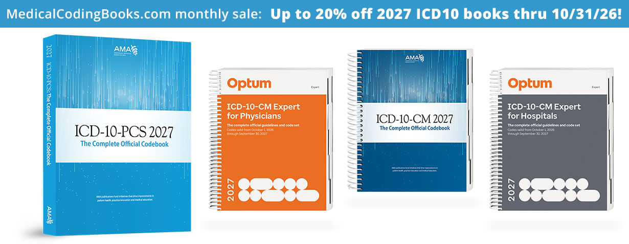 20% off 2027 ICD10 code books