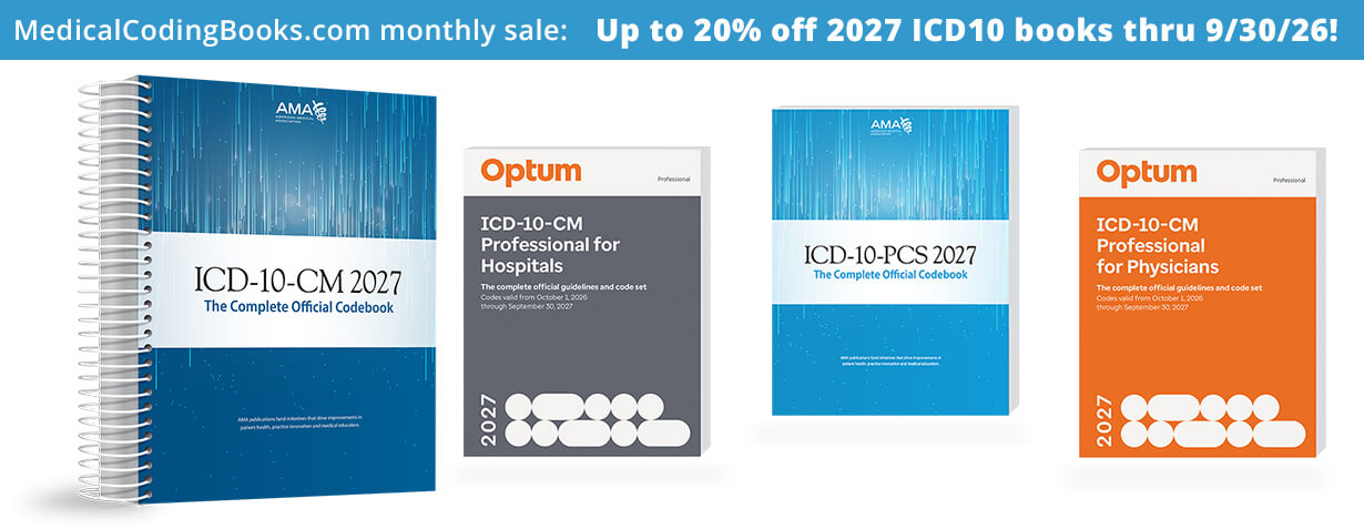 20% off 2027 ICD10 code book pre-orders